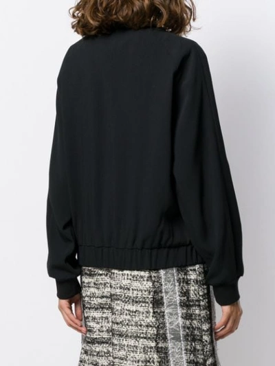 Shop Giambattista Valli Crystal-embellished Crepe Sweatshirt In Black