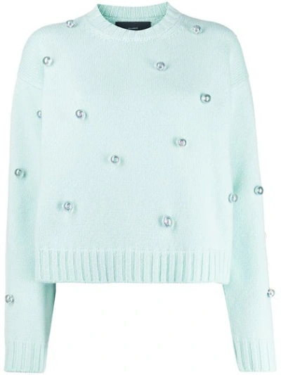 Shop Alanui Bead Embellished Jumper In Green