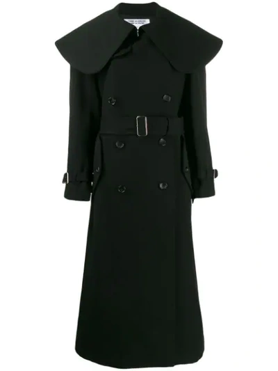 Shop Comme Des Garçons Comme Des Garçons Oversized Collar Coat In Black