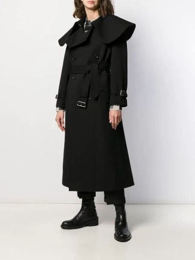 Shop Comme Des Garçons Comme Des Garçons Oversized Collar Coat In Black