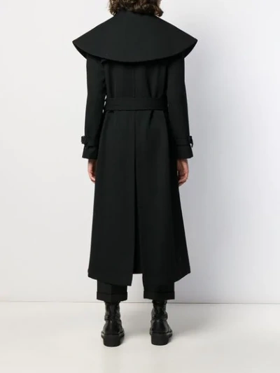 Shop Comme Des Garçons Comme Des Garçons Oversized Collar Coat In Black