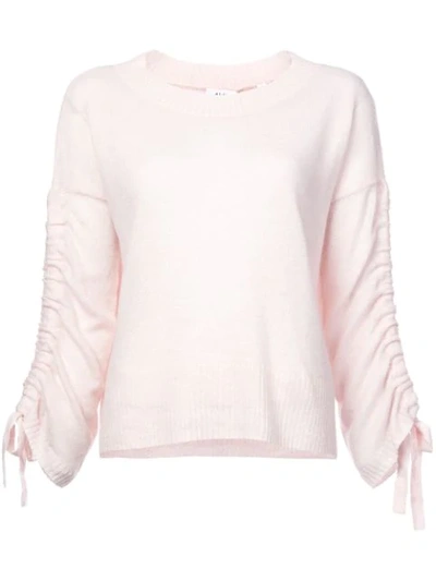 Shop A.l.c Lace-up Long Sleeve Sweater In White
