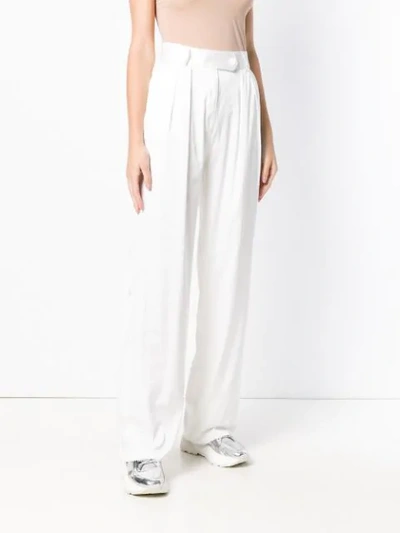 Shop Styland Wide Leg Trousers In White