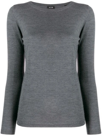 Shop Aspesi Long Sleeved Sweatshirt In Grey
