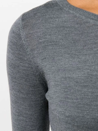 Shop Aspesi Long Sleeved Sweatshirt In Grey