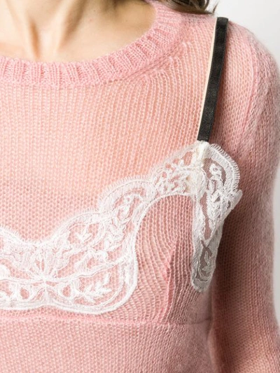 Shop N°21 Bow Detail Ruched Blouse In Pink