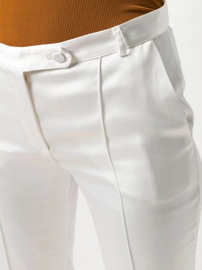 Shop Styland Slim Fit Trousers In White