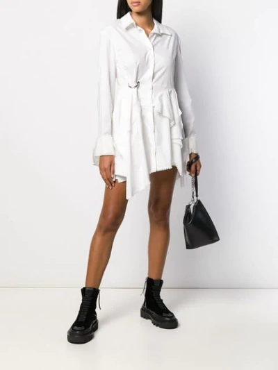 Shop Act N°1 Draped Shirt Dress In White