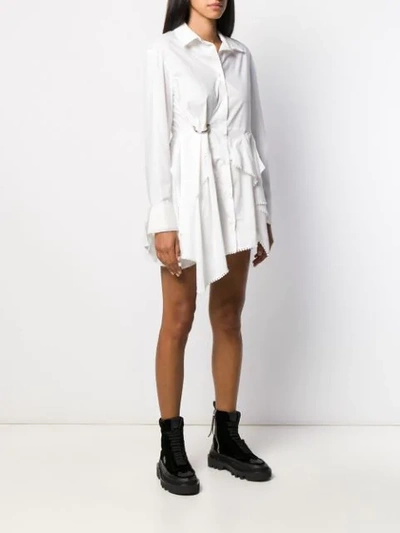 Shop Act N°1 Draped Shirt Dress In White