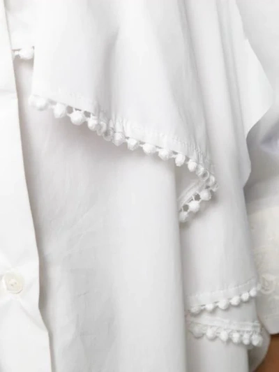 Shop Act N°1 Draped Shirt Dress In White