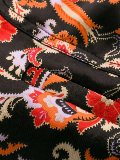 Shop Derek Lam 10 Crosby Drawstring Waist Paisley Print Pajama Pant In Black