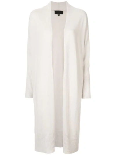 Shop Nili Lotan Cashmere Mid-length Cardigan In White