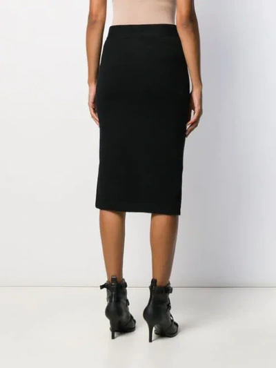 Shop Tom Ford Plain Pencil Skirt In Black