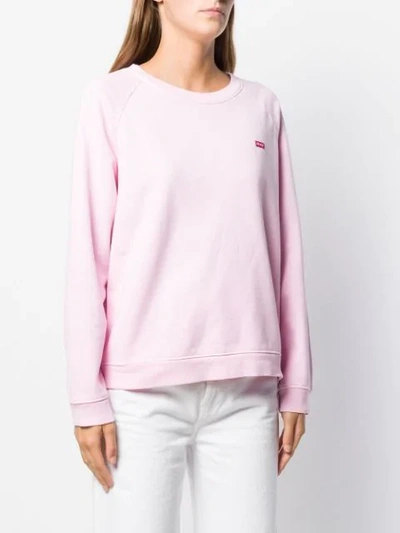 Shop Levi's Logo Sweatshirt In Pink