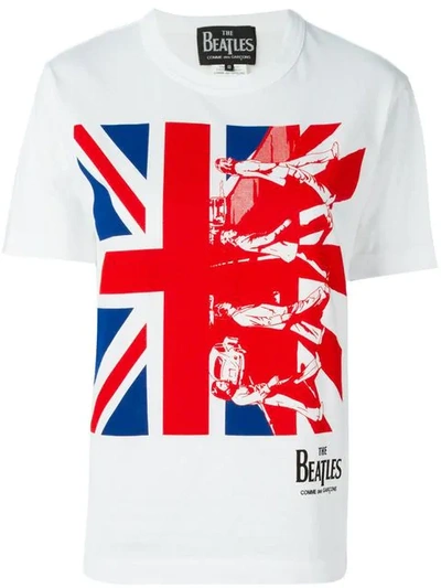 Shop Comme Des Garçons Cdg X The Beatles Union Jack T-shirt In White