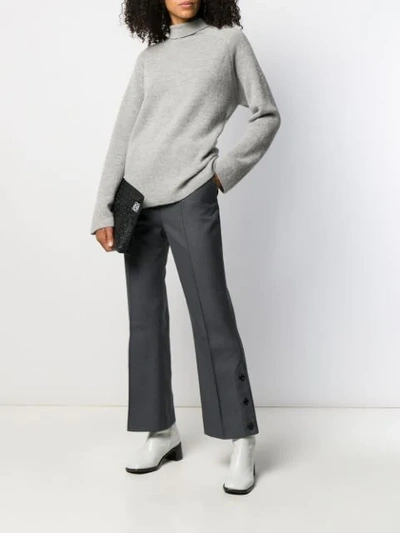 Rokh Wide-leg Tailored Trousers In Grey