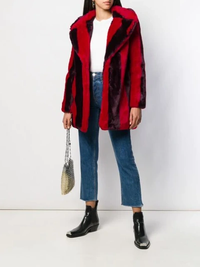 Marcelo Burlon County Of Milan Striped Faux In Red