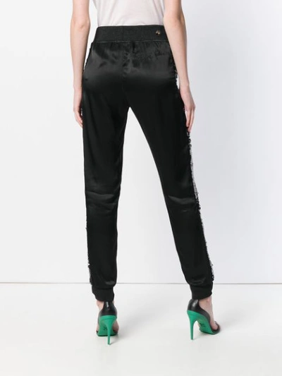 Shop Philipp Plein Sequin Embellished Track Pants In Black