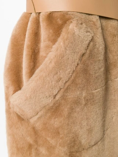 Shop Rochas Belted Coat In Brown