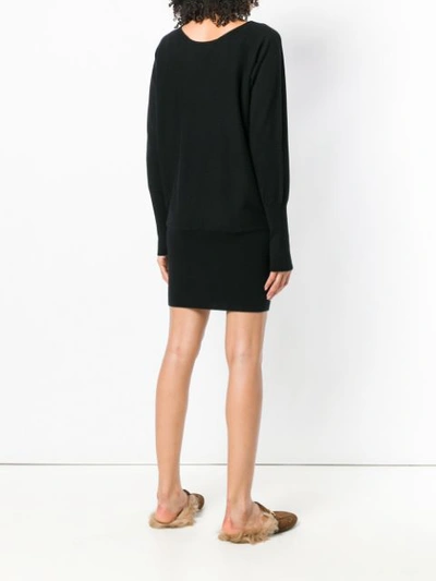 Shop Allude Cashmere Jumper Dress - Black