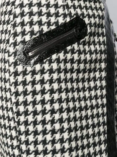 Philipp Plein Houndstooth Short Skirt In Black