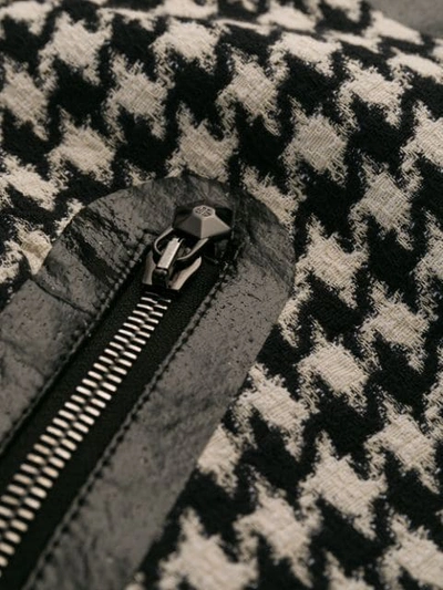 Philipp Plein Houndstooth Short Skirt In Black