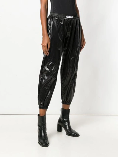 Shop Barbara Bologna 'plastic' Cropped Trousers - Black