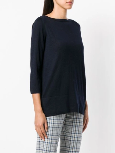 Shop Snobby Sheep Cropped Sleeve Top - Blue