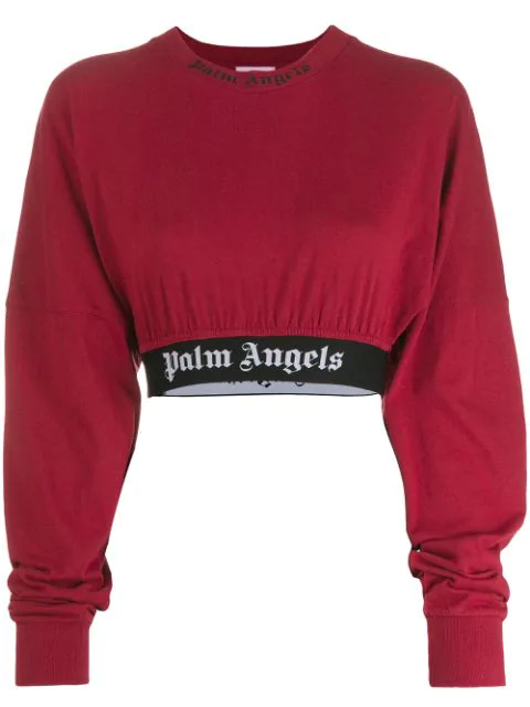 palm angels crop sweater