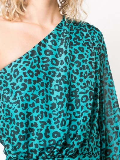 Shop Michelle Mason Leopard Print Dress - Blue