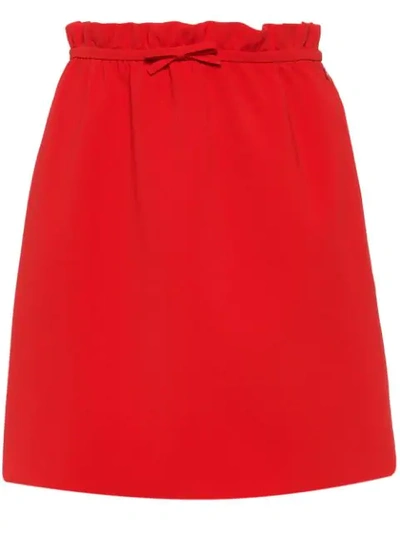 Shop Miu Miu Faille Cady Skirt In Rot