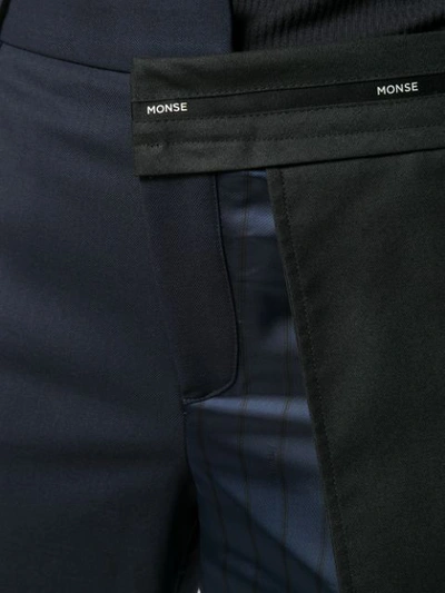 Shop Monse Inside Out Pinstripe Pocket Trousers In Blue