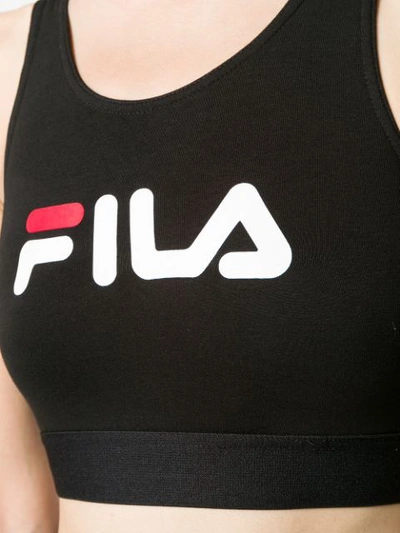 Shop Fila Contrast Logo Tank Top In Black