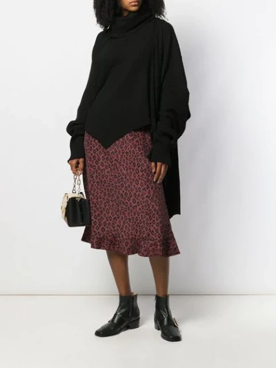 Shop Apc Leopard Print Skirt In Brown