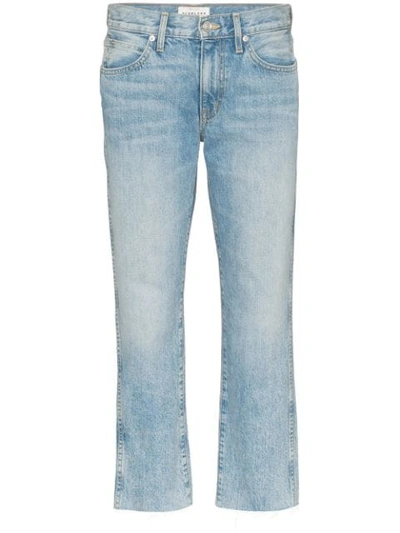 Shop Slvrlake Harper Cropped Straight-leg Jeans In Blue