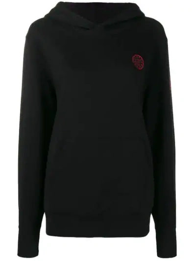 Shop A.f.vandevorst Logo Knit Hoodie In Black