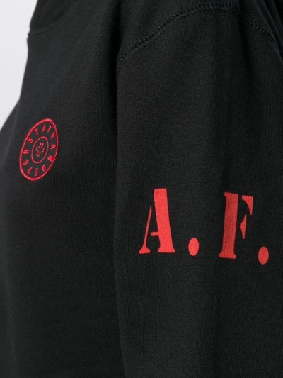 Shop A.f.vandevorst Logo Knit Hoodie In Black