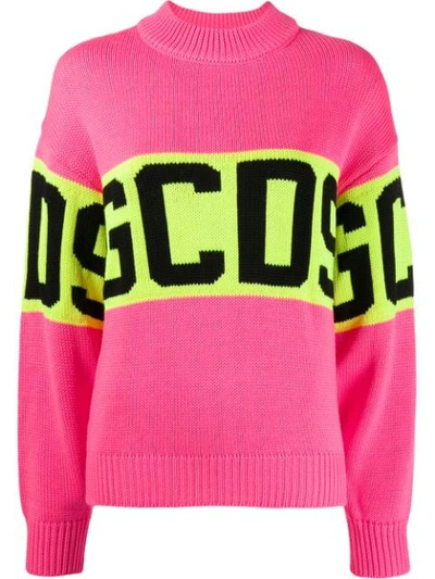 Shop Gcds Pullover Mit Logo In Pink