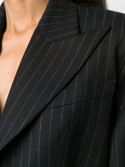 Shop Alexandre Vauthier Pinstripe Suit Dress In Black