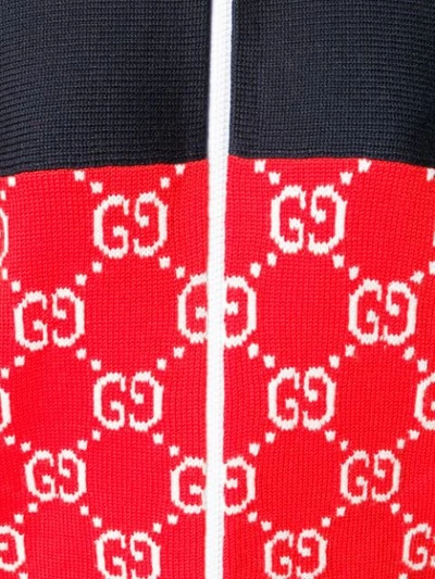Shop Gucci Logo Intarsia Knit Top In Red