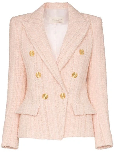 ALEXANDRE VAUTHIER DOUBLE-BREASTED TWEED BLAZER - 粉色