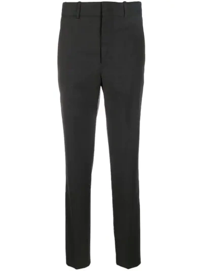 Shop Isabel Marant Étoile Check Slim Fit Trousers In Grey