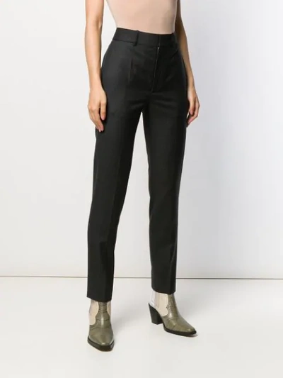 Shop Isabel Marant Étoile Check Slim Fit Trousers In Grey