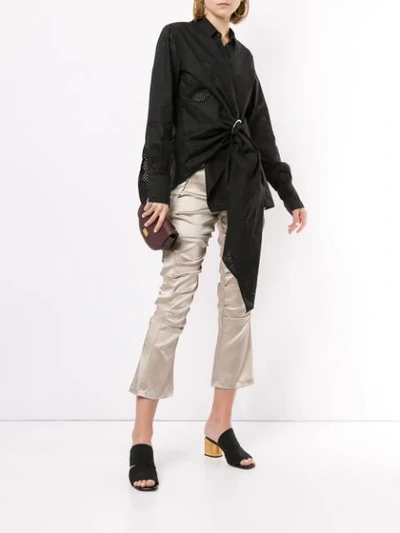 Taylor Interweave Fitted Shirt In Black
