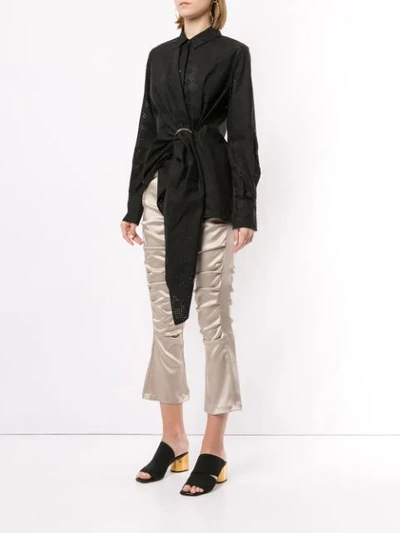 Taylor Interweave Fitted Shirt In Black