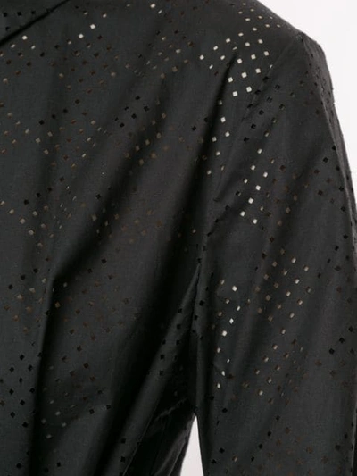 Taylor Interweave Fitted Shirt In Black