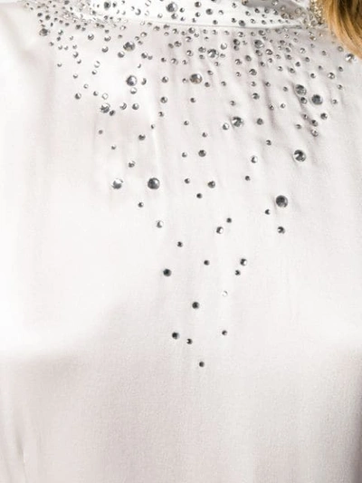 Shop Alessandra Rich Crystal Embellished Gown In White