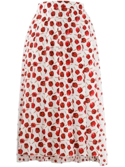 Shop N°21 Candy Apple Pleated Skirt In White