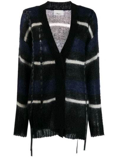 Shop 3.1 Phillip Lim / フィリップ リム Oversized Striped Cardigan In Black Navy Ecru