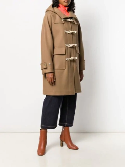 Shop Mackintosh Single Breasted Duffel Coat In Neutrals